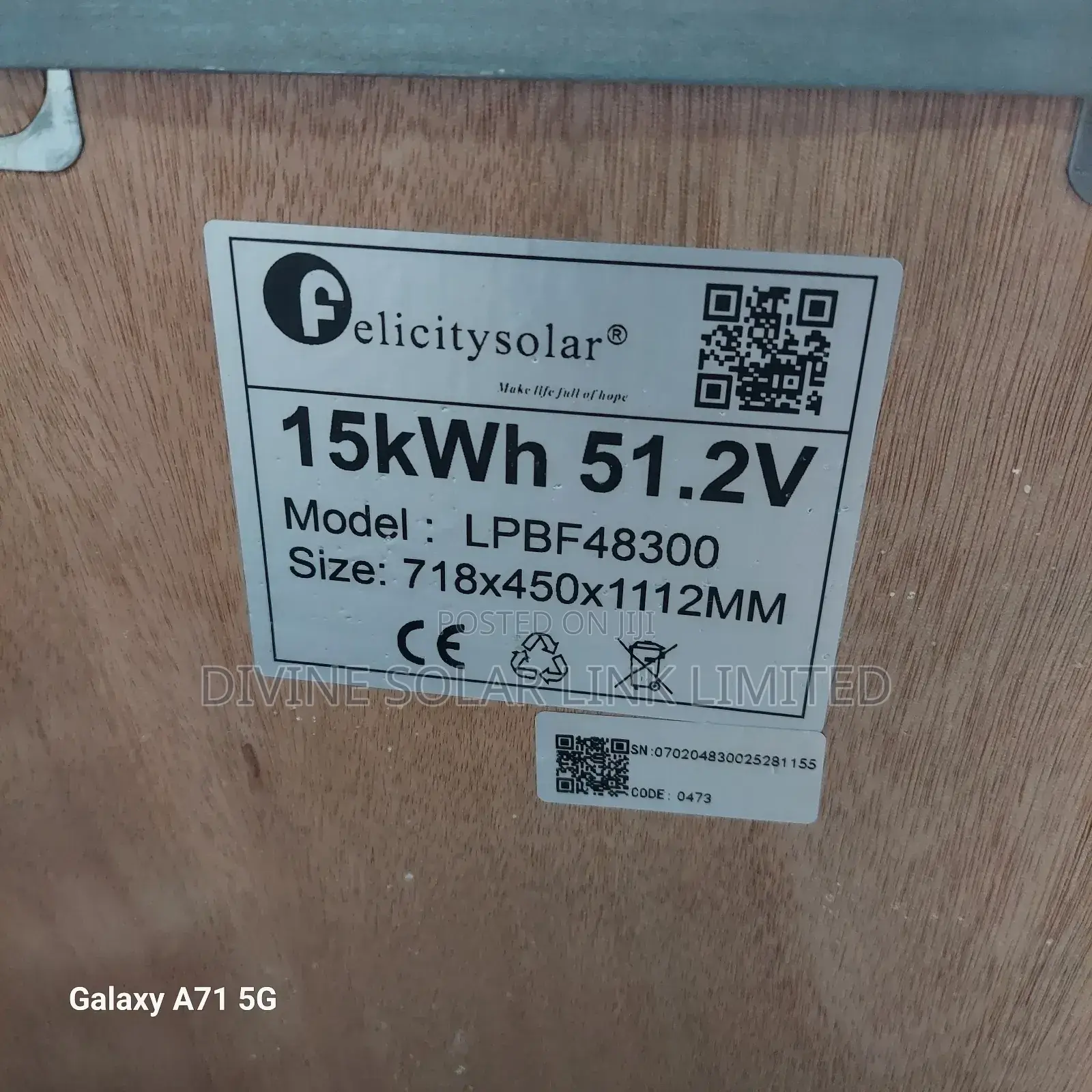 15kwh 51.2v Felicity Lithium Battery With 5years Warranty