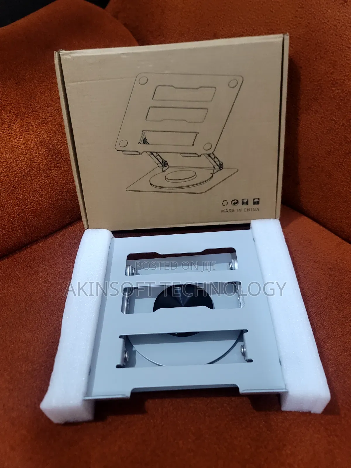 Foldable 3600 Rotation Height Adjustable Laptop Stand (Metal)
