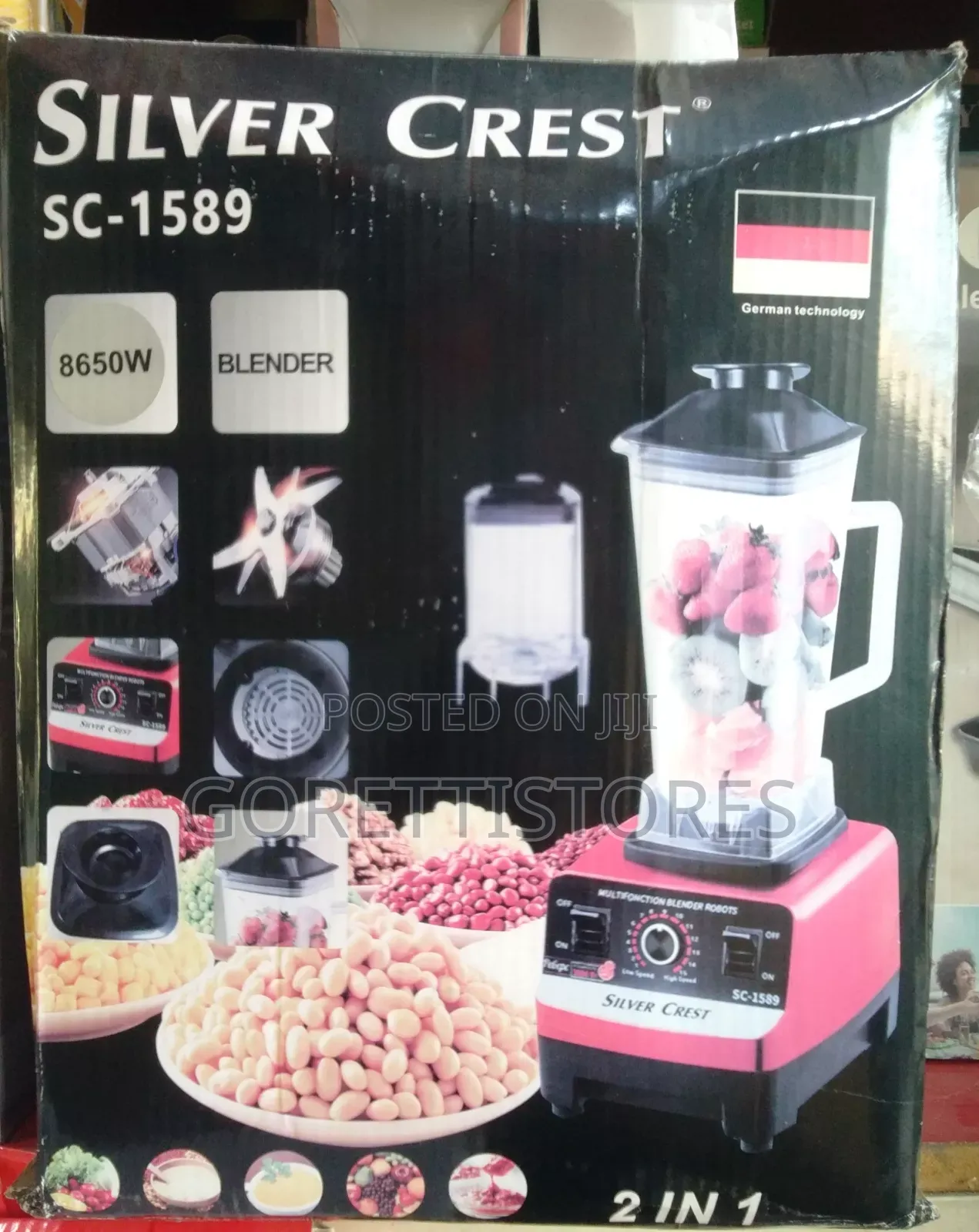 2in1 Silver Crest Blender 8650w