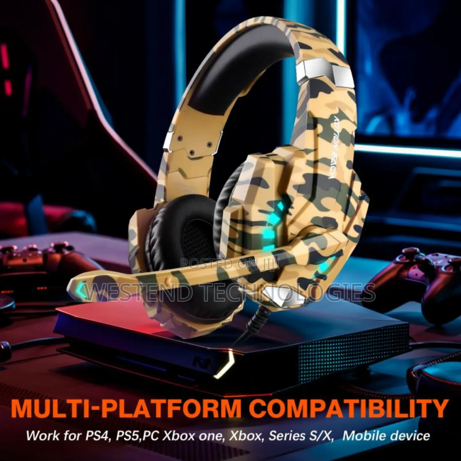 Kotion Each G9000 Pro Gaming Headset With Mic and Backlight for Ps5