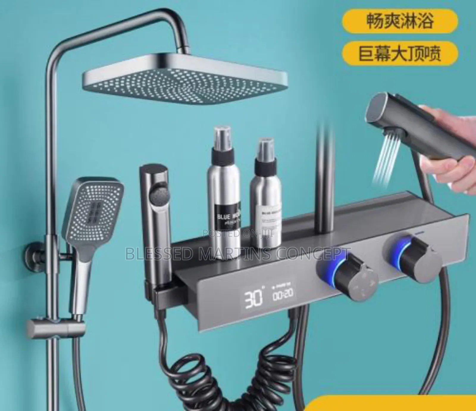 Modern Thermostatic Shower Mixer With Display
