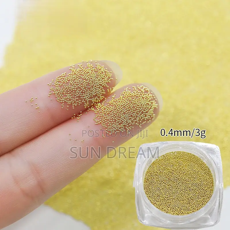 Mini Steel Ball Nail Art Accessories Gold Silver Nail Charms Diy Gems