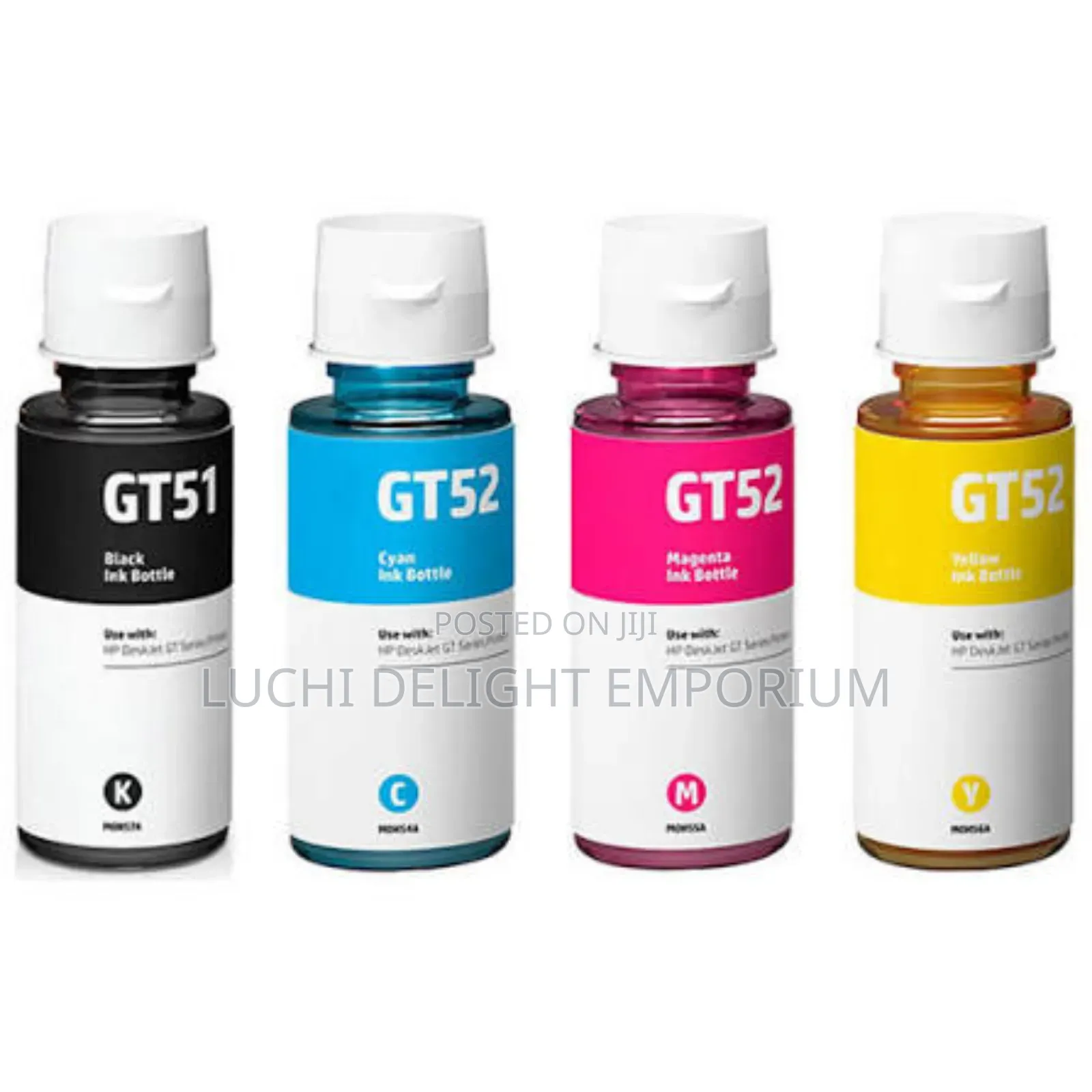 Gt3xl Black Gt52 Cyan Yellow and Magenta Complete Set of 4 Refill Ink