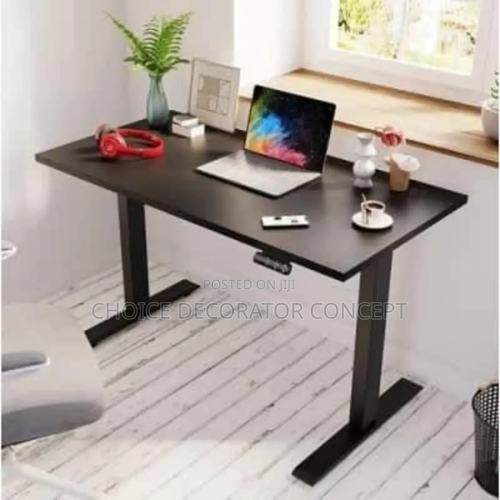 Electric Adjustable Standing Desk(Black)