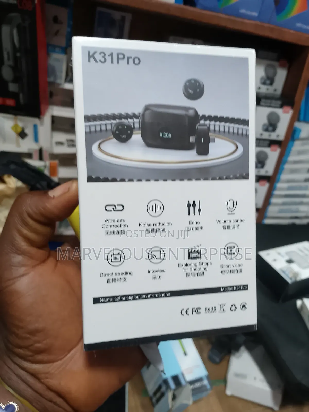 K31pro Collar Clip Button Microphone.