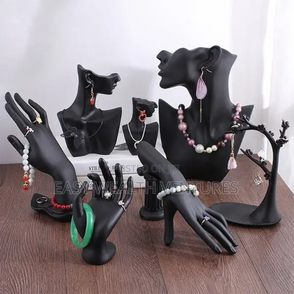 Black Ring Jewelry Display Hand Model Bracelet Necklace Jewelry