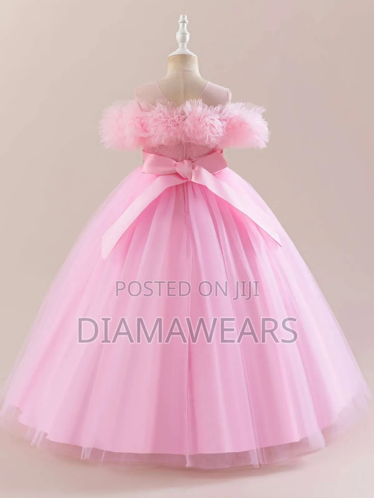 Girls Unique Pink Full Ball Gown