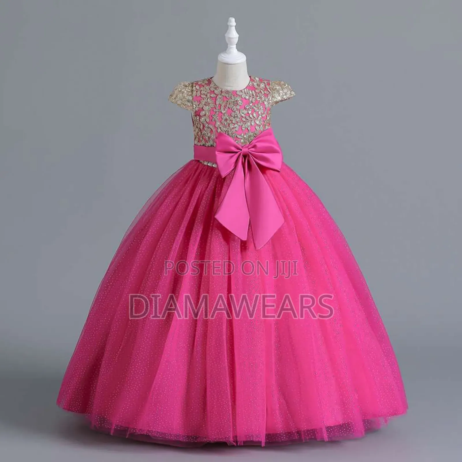 Rose Pink Unique Peincess Full Ball Gown