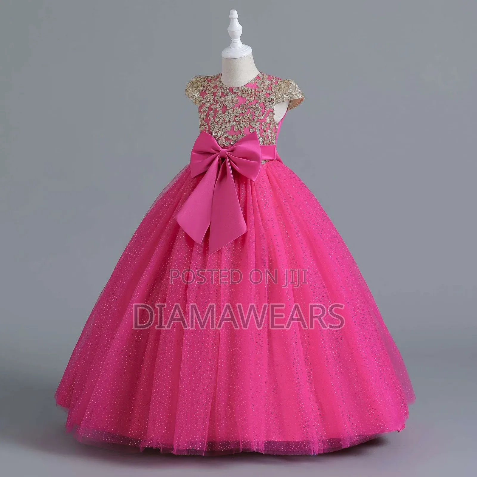 Rose Pink Unique Peincess Full Ball Gown