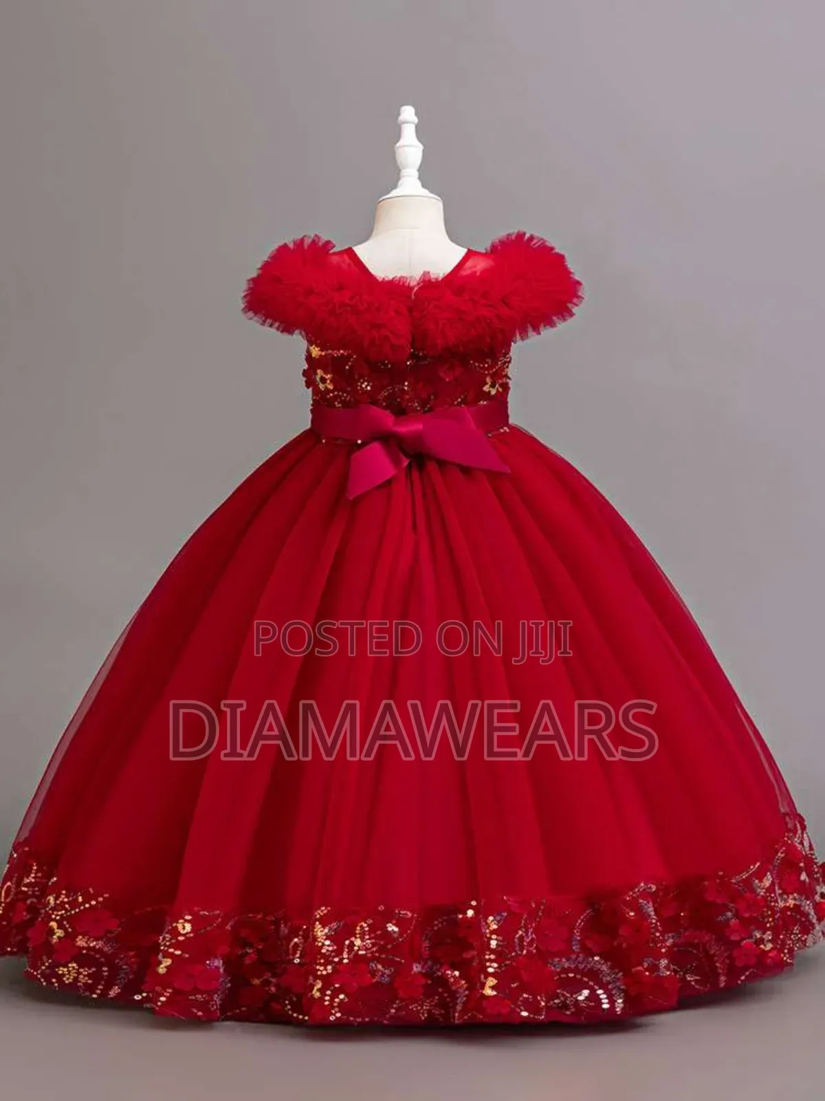 Wine Red Princess Fluffy Luxury Full Ball Gown