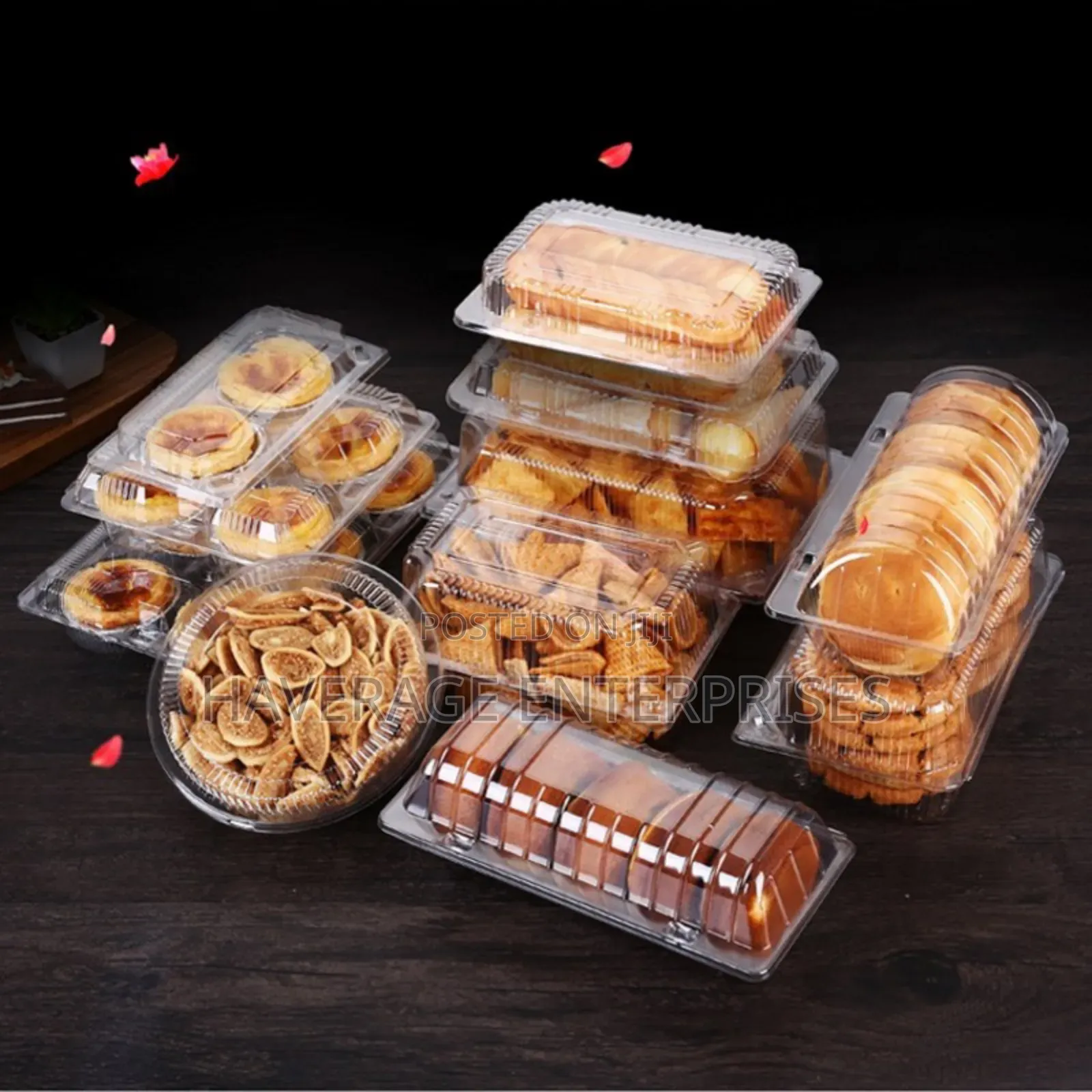 Disposable Clamshell Plastic Hinged Food Containers With Lids 100pces