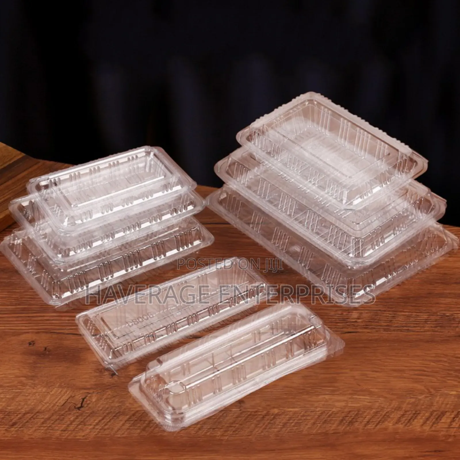Disposable Clamshell Plastic Hinged Food Containers With Lids 100pces