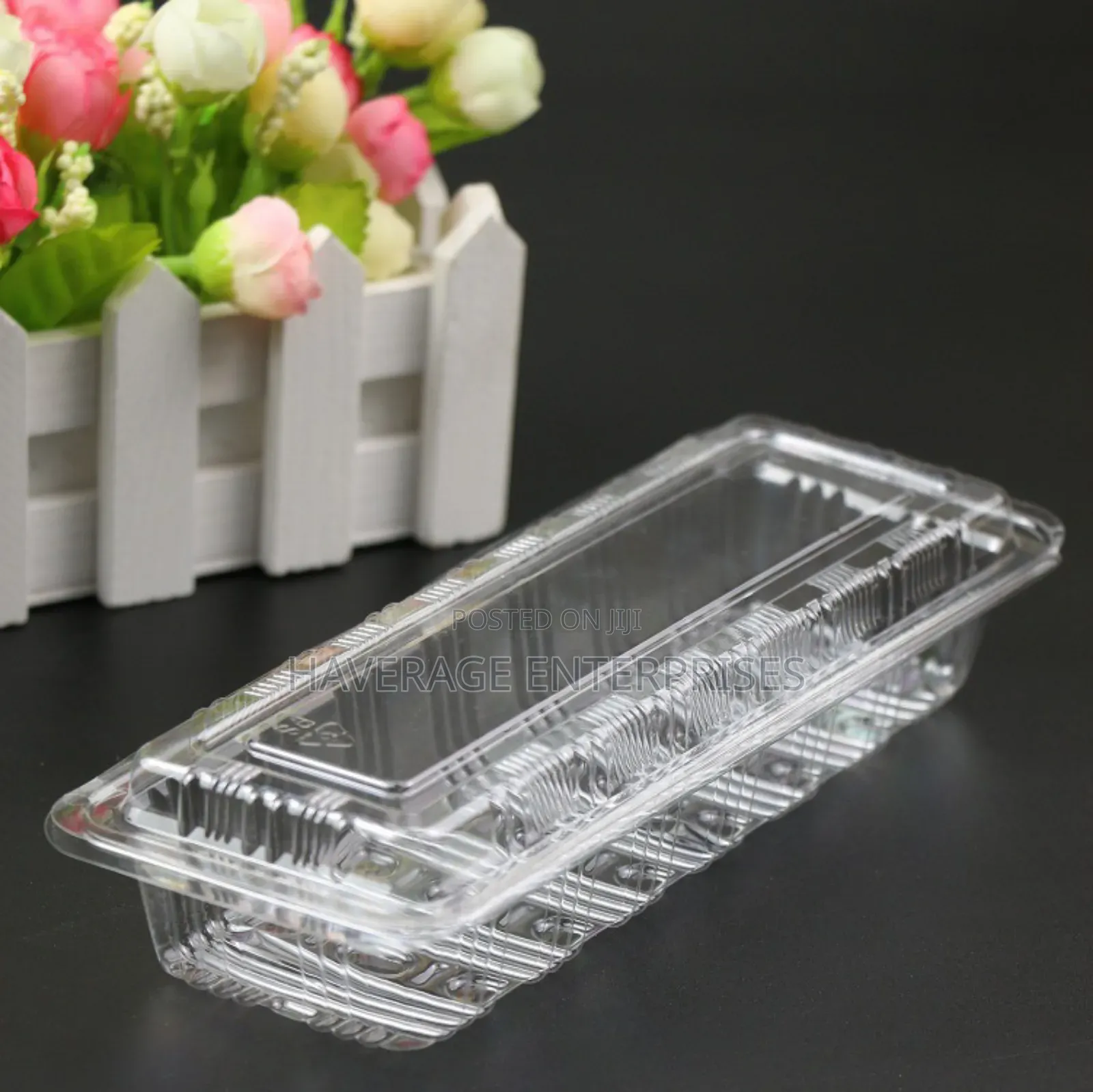 Disposable Clamshell Plastic Hinged Food Containers With Lids 100pces