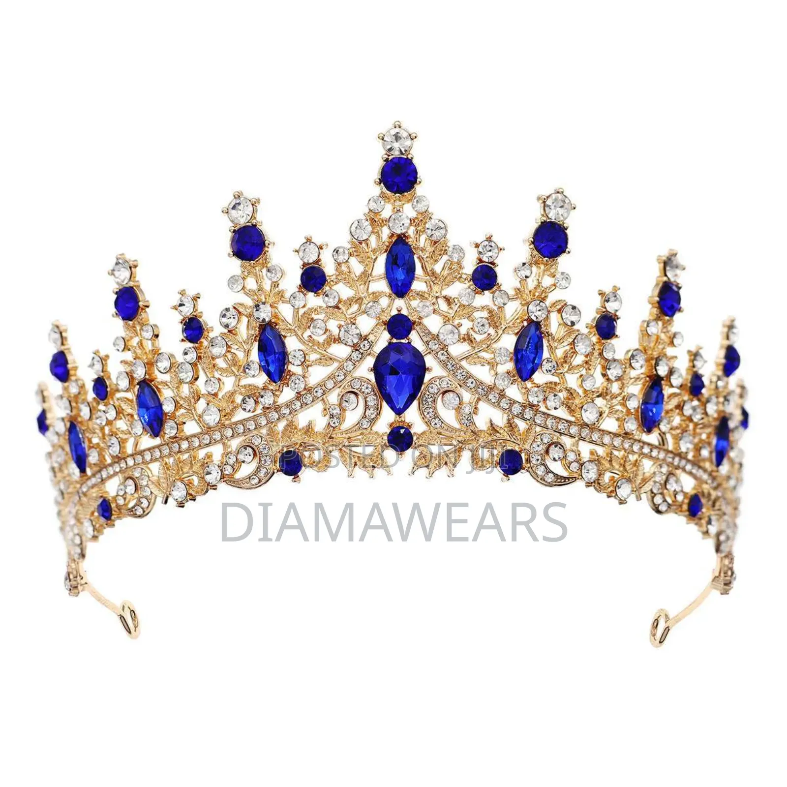 Multicolour Gold Princess Head Band/ Crown Tiara