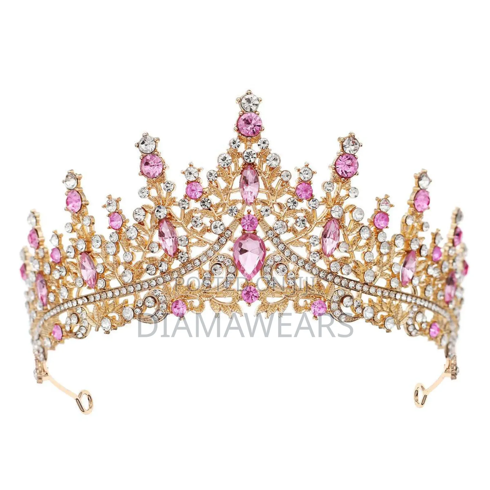 Multicolour Gold Princess Head Band/ Crown Tiara