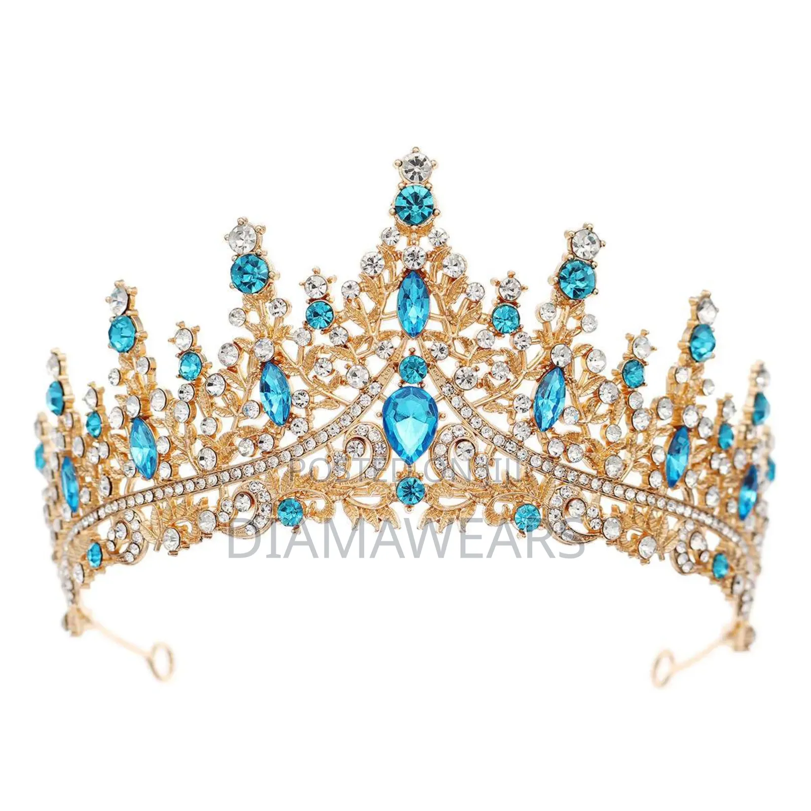 Multicolour Gold Princess Head Band/ Crown Tiara