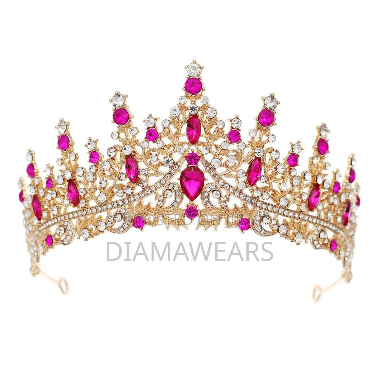 Multicolour Gold Princess Head Band/ Crown Tiara