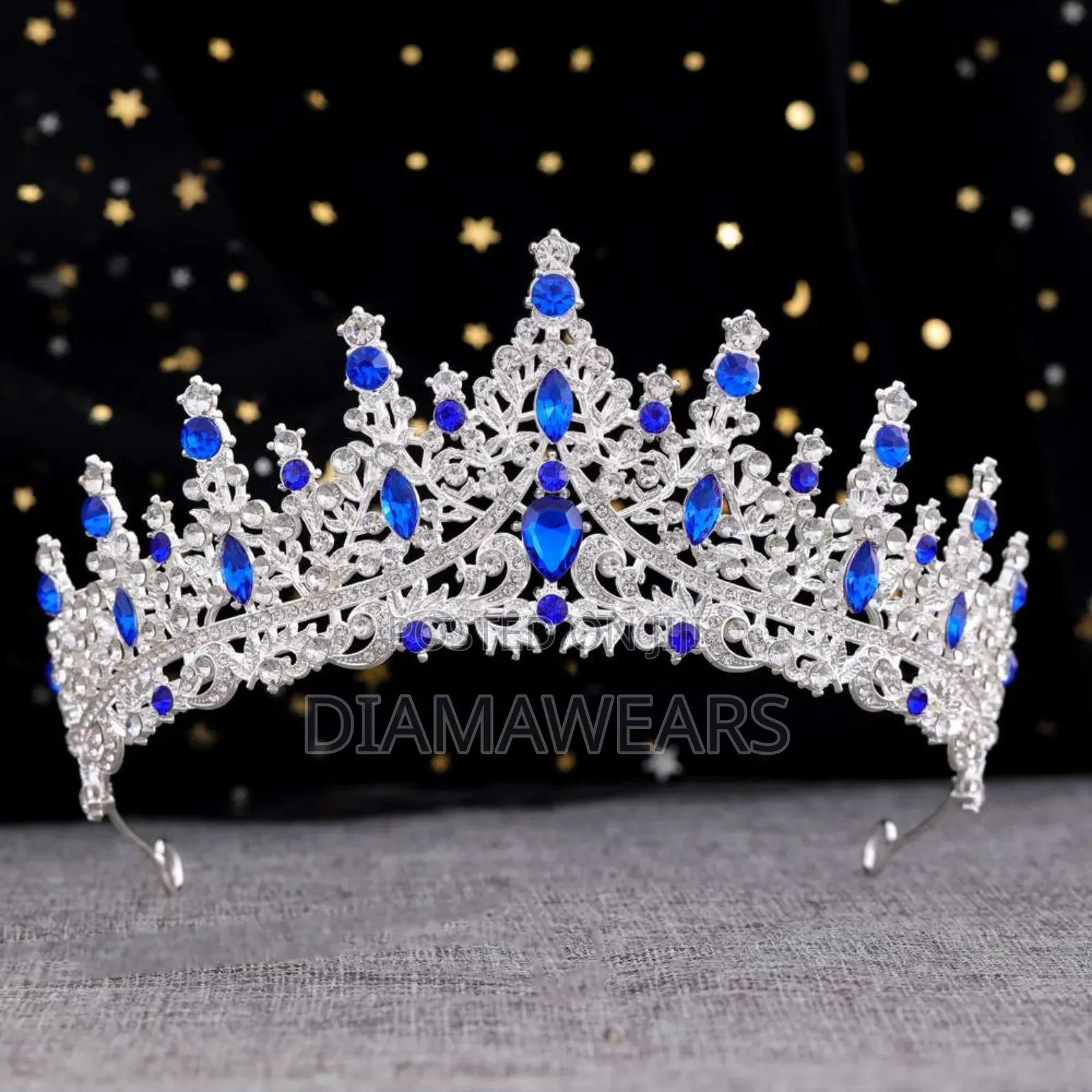 Multicolour Silver Princess Ceremonial Iron Tiara/ Crown