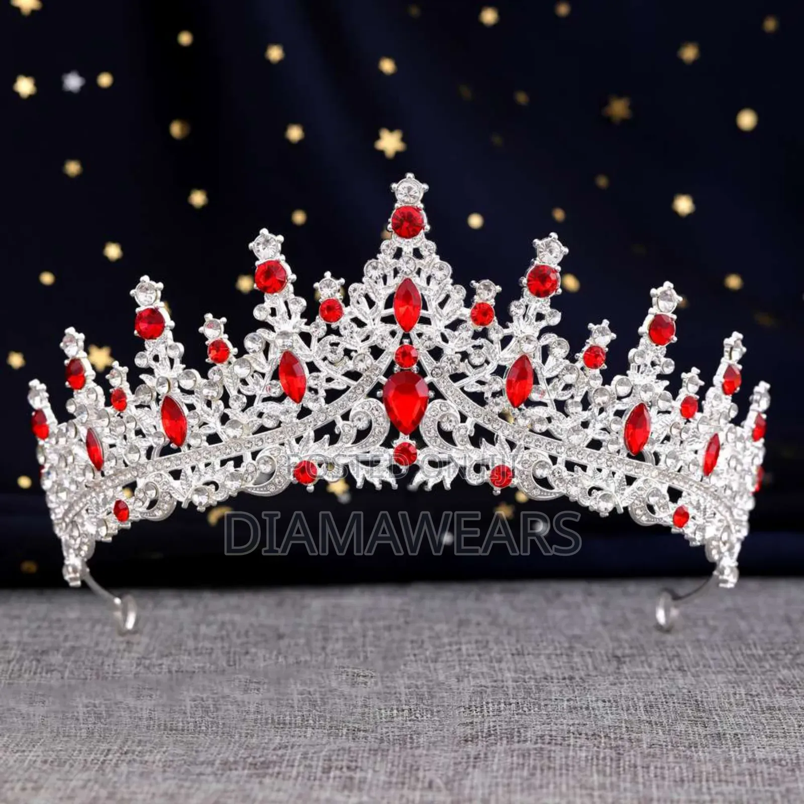 Multicolour Silver Princess Ceremonial Iron Tiara/ Crown
