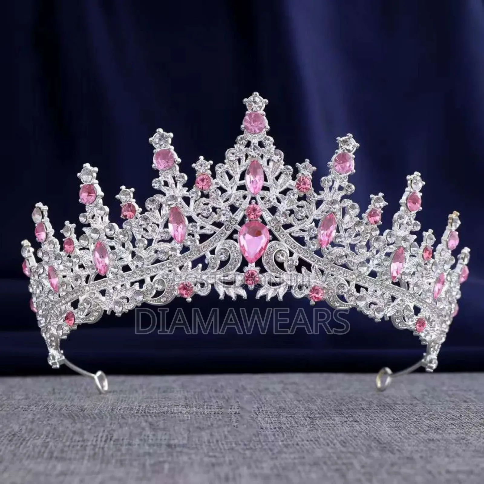Multicolour Silver Princess Ceremonial Iron Tiara/ Crown