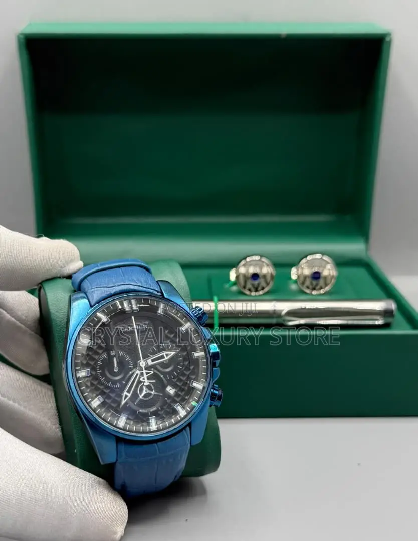 Cartier Quality Men Genuine Leather Wristwatch