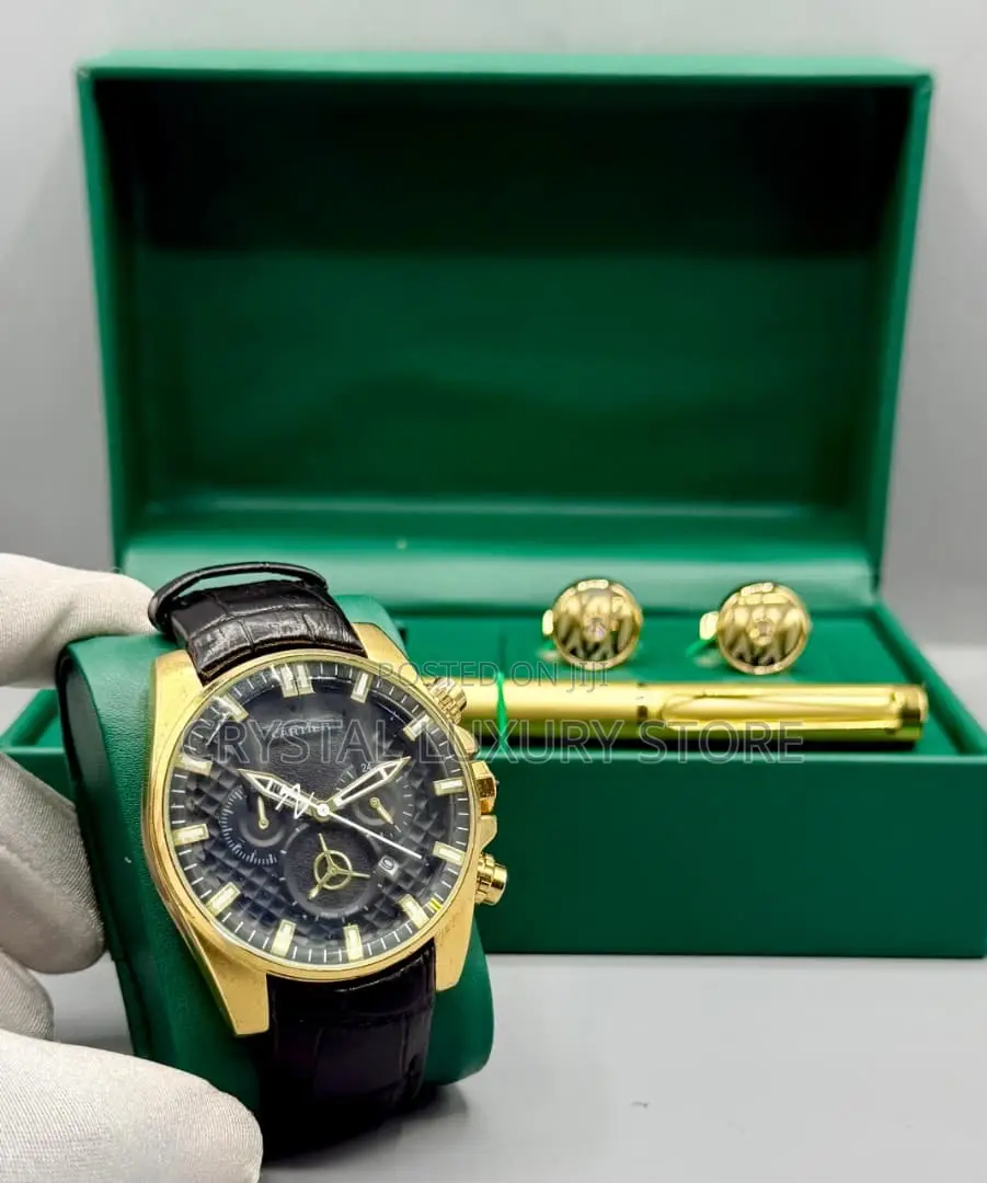 Cartier Quality Men Genuine Leather Wristwatch
