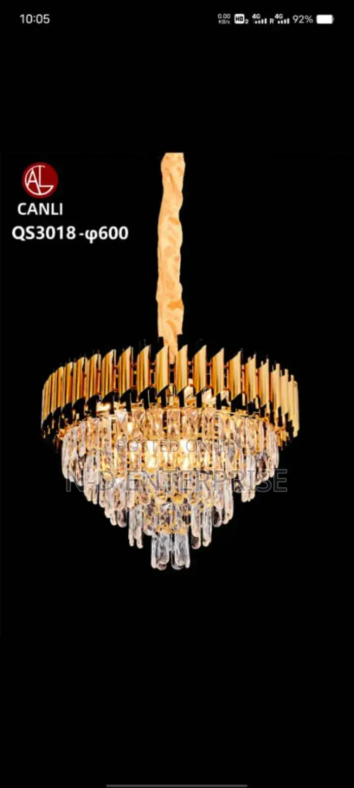 Crystal Chandelier Fitting