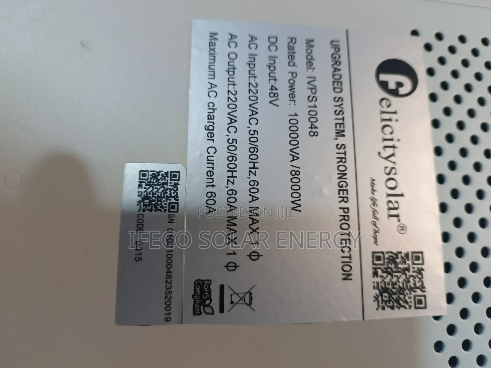 Felicity Solar Inverter Pure Sine Wave Ups 10kva
