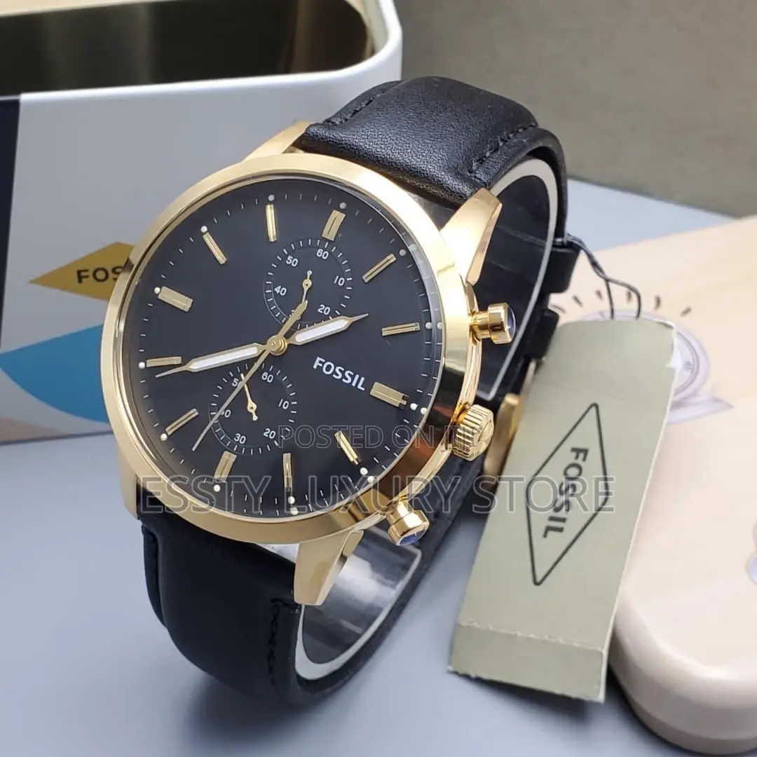 Automatic Quality Luxury Fossil Leather Watch