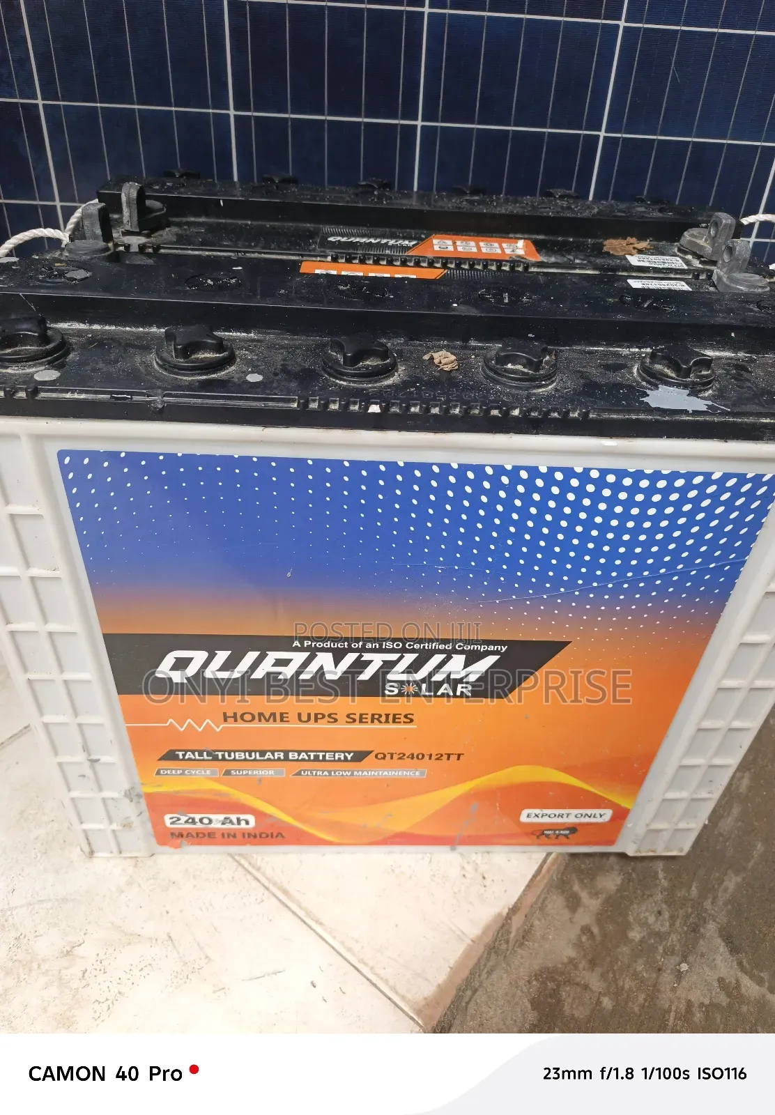 Quantum Tubular Battery 240ahms 12v