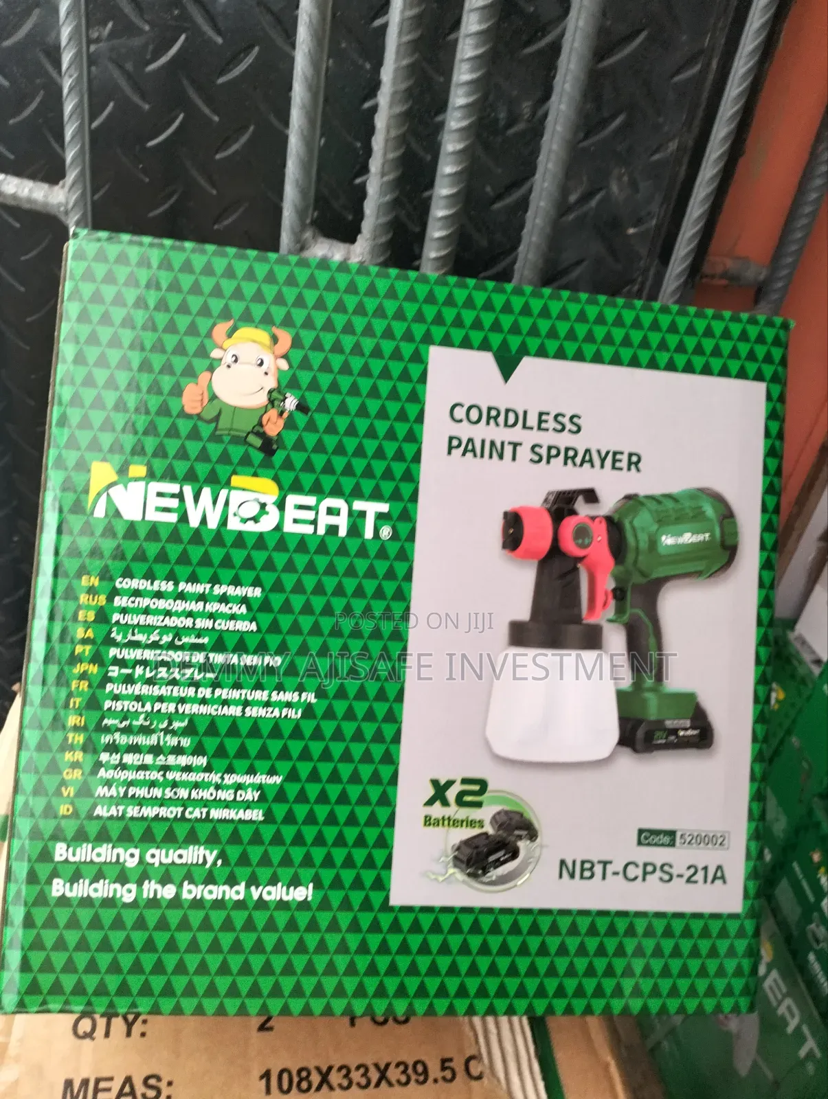 Newbeat Cordless Spray Gun(20v/2-0ah×2pcs)