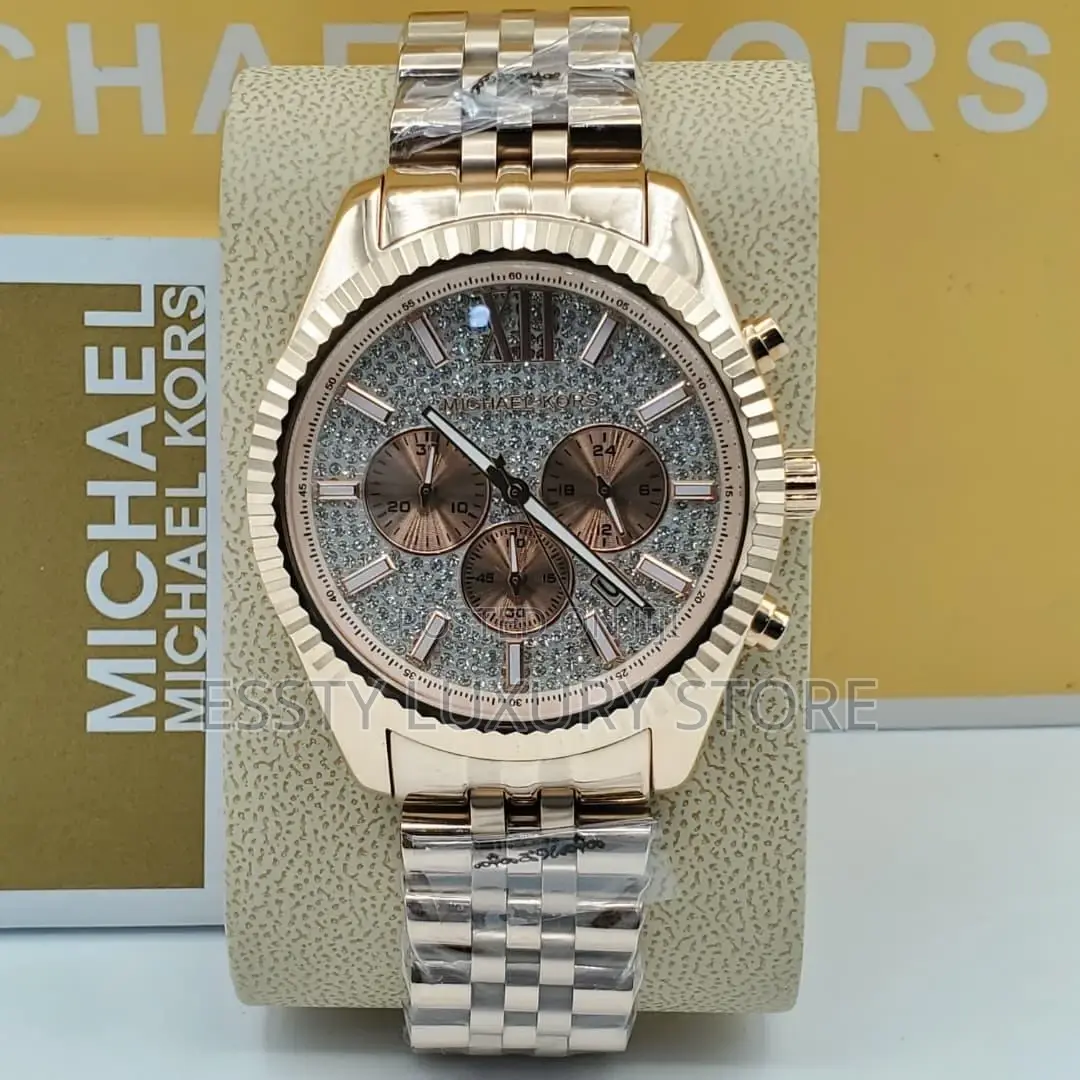 All Stone Dial Chronograph Micheal Kors Stainless Steel Chain Watch