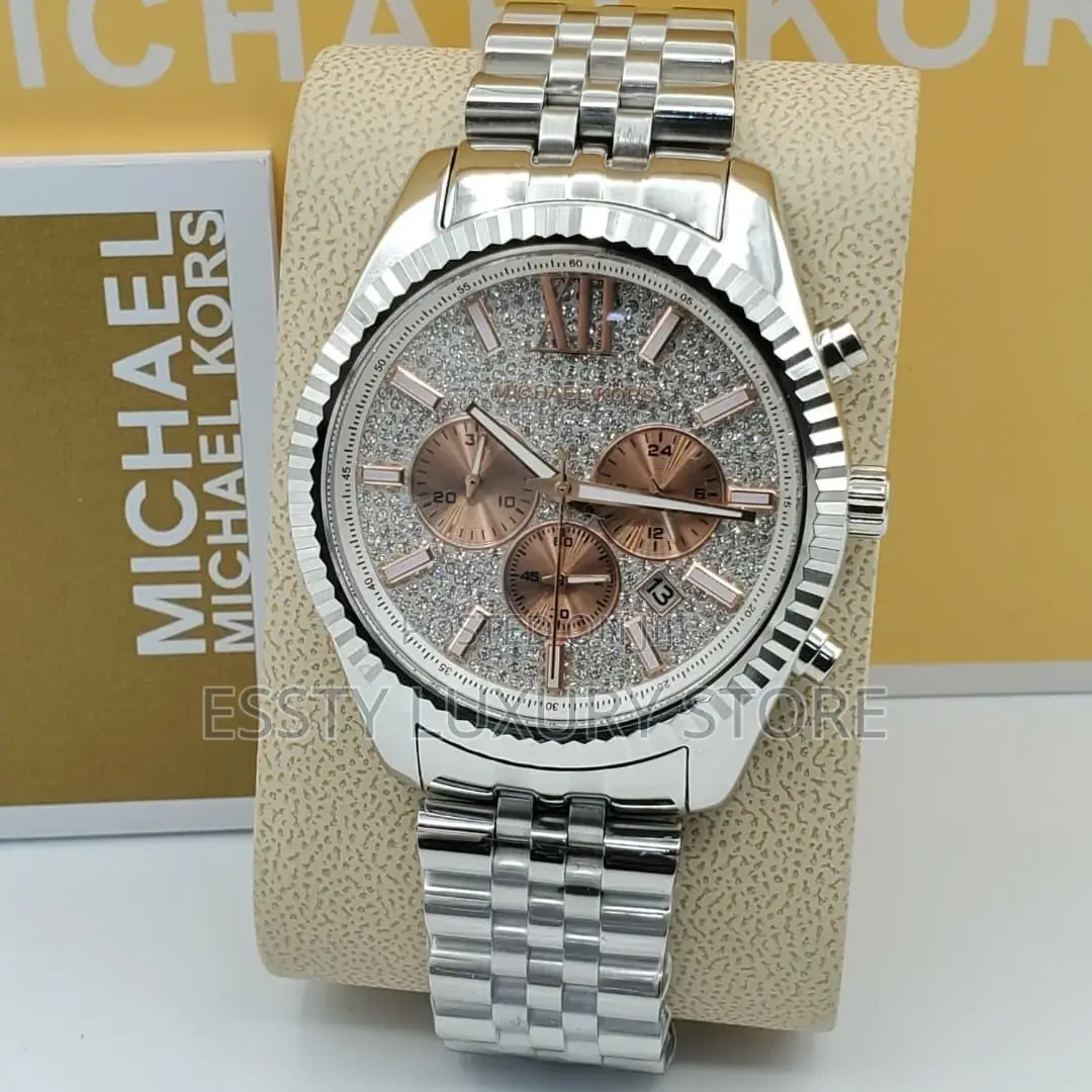 All Stone Dial Chronograph Micheal Kors Stainless Steel Chain Watch