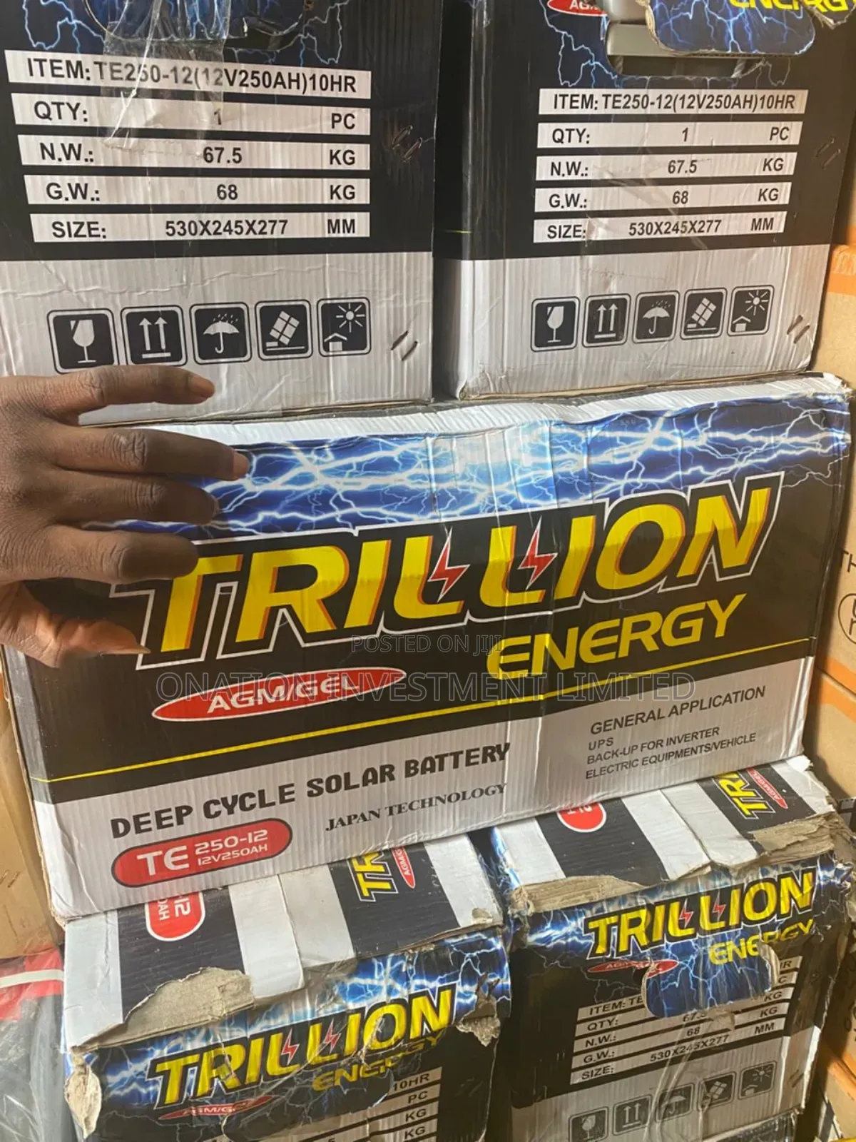 250ah 12v Trillion Deep Cycle Gel Battery