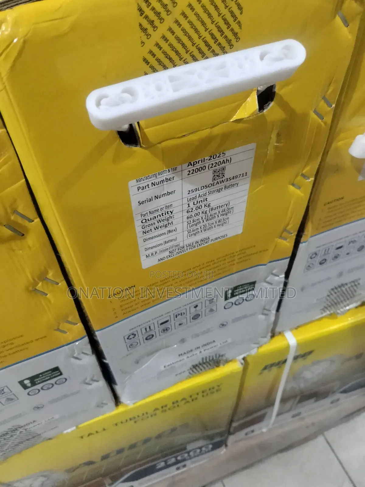 220ah 12v Addo Series Tubular Battery
