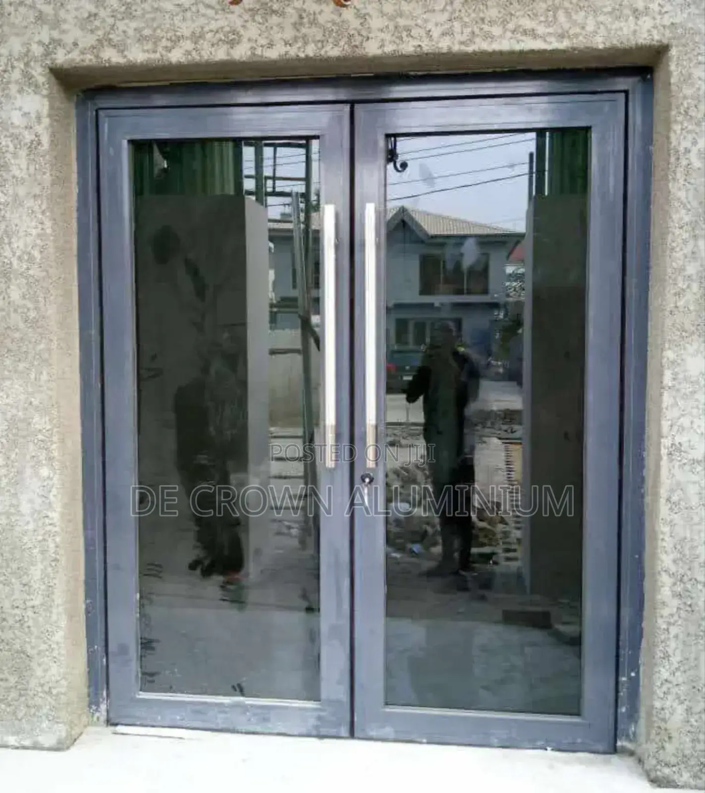Luxury Aluminium Glass Swing Door – Lagos Installation