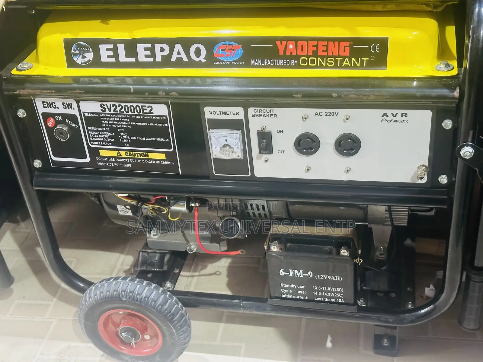 Brand New Elepaq 8kva 100% Copper Coil Generator With Warranty