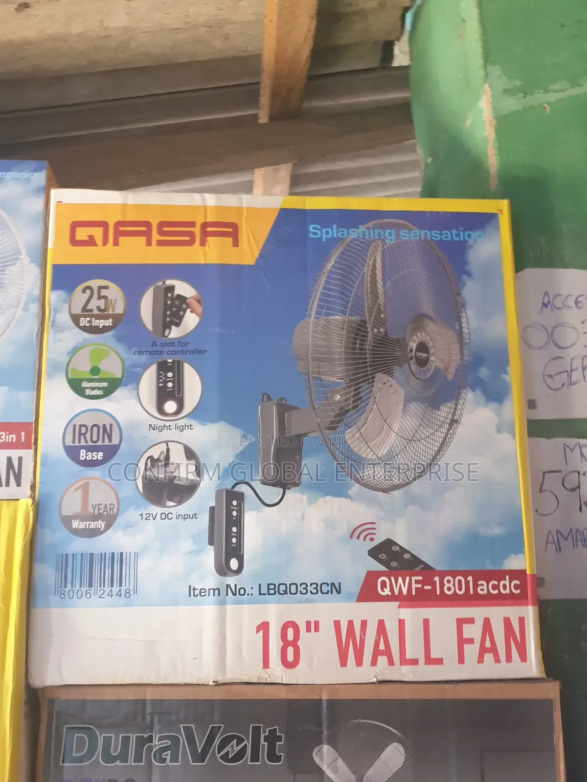 Brand New Gasa 18" Solar Wall Fan