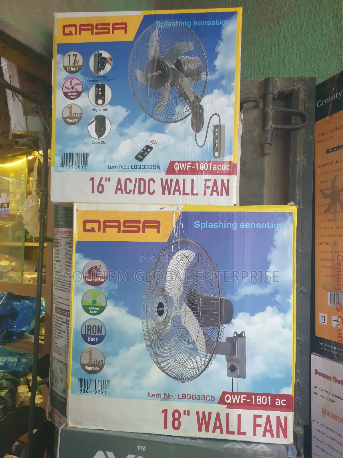 Original Gasa Solar and Electric Wall Fan