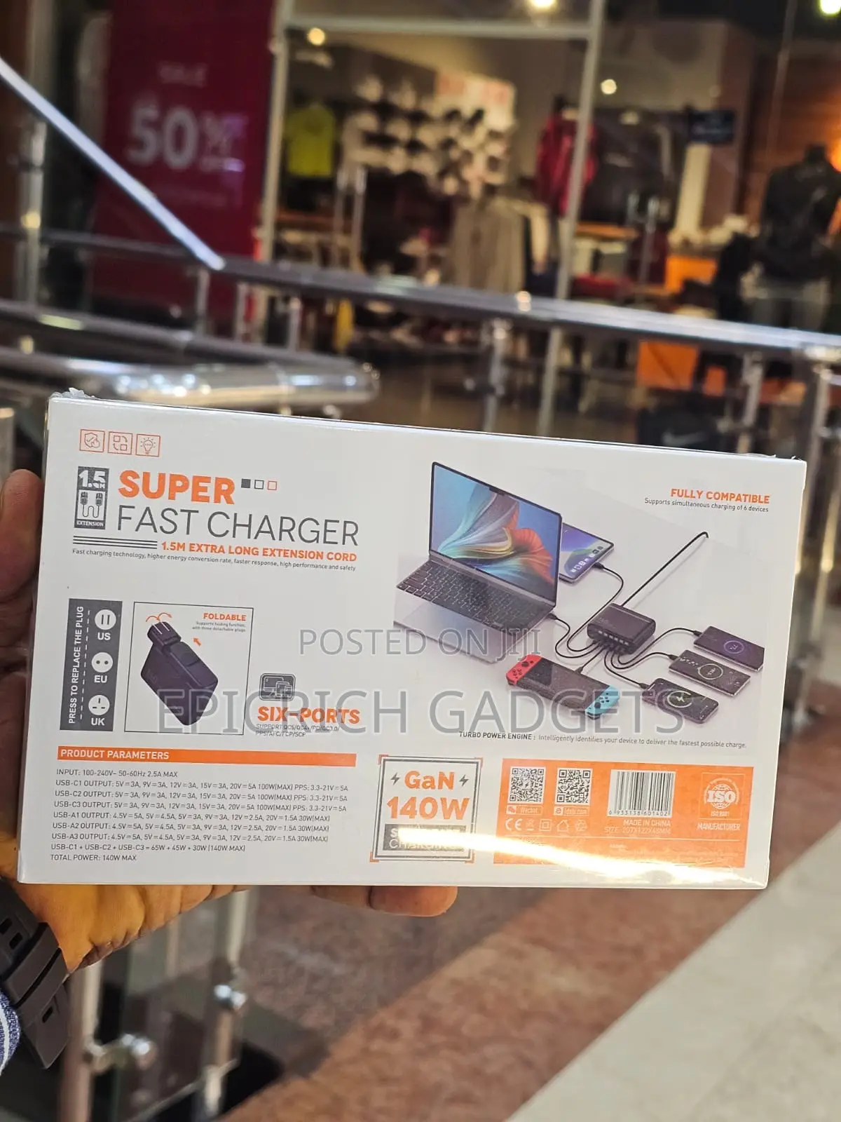 Ldnio Six Ports 140w Super Fast Charger/Universal Adapter