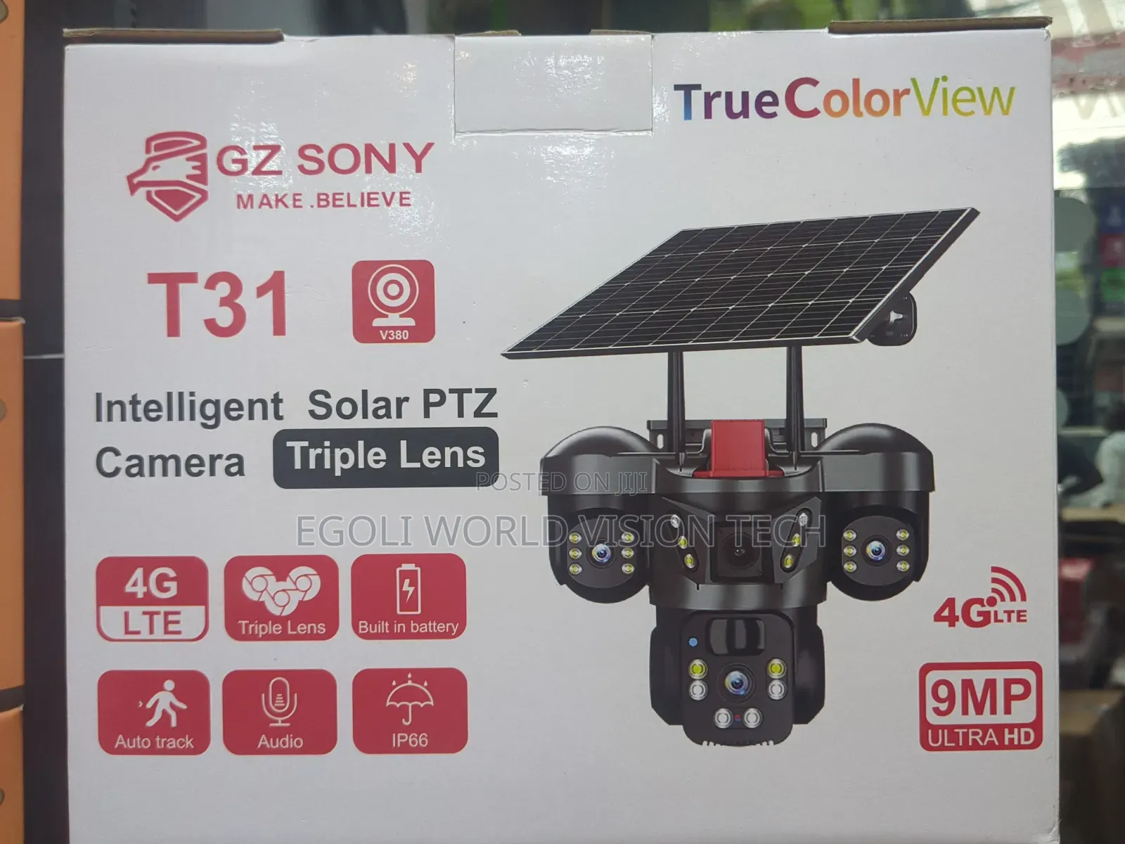 Egoli World Vision T31 Intelligent Solar Ptz Camera With Triple Lens