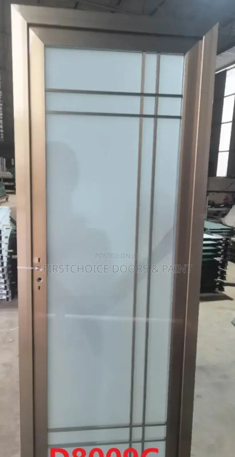 2.5 by 7ft Toughened Glass Bathroom Door