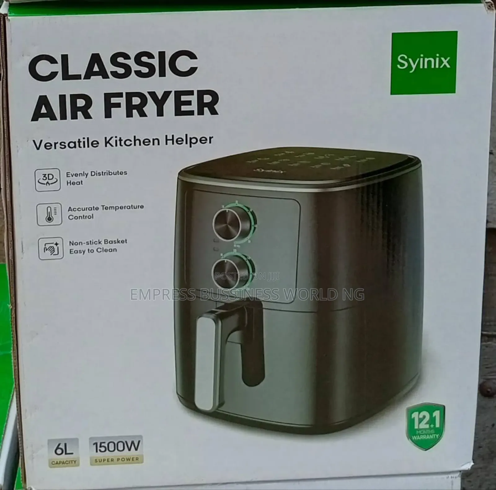 Air Fryer- 1500w- Synix- 6 Liters