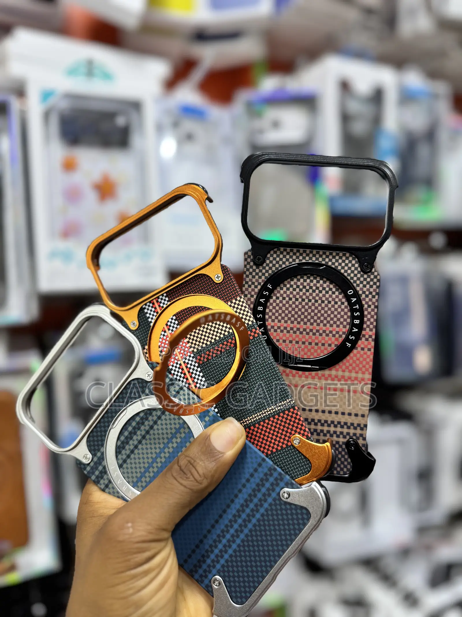 Magnetic Ring Frameless Kevlar Aramid Fiber for iPhone 17 Pro Max