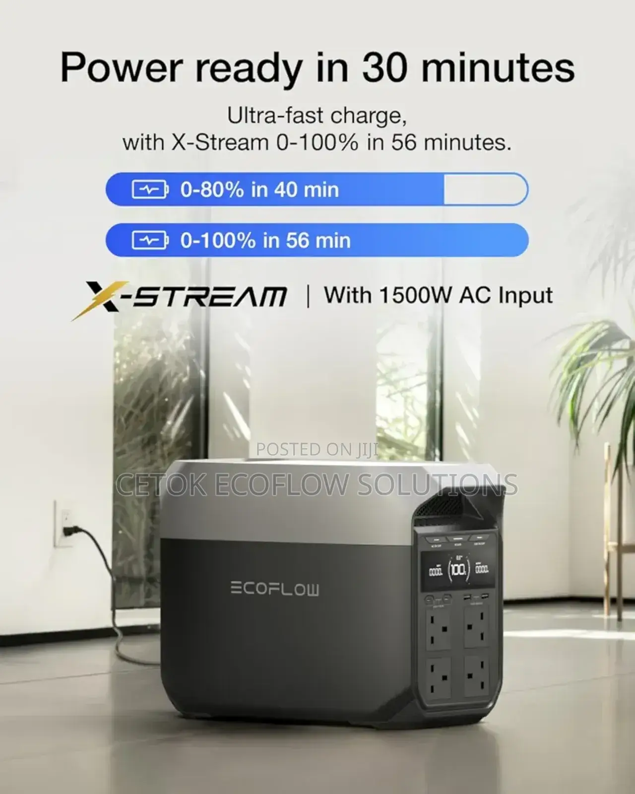 Ecoflow Delta 3 Power Station, 3,600watt (1,024wh) Solar Generator