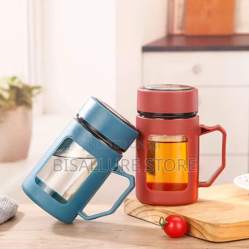 Glass Water Bottle Cuph