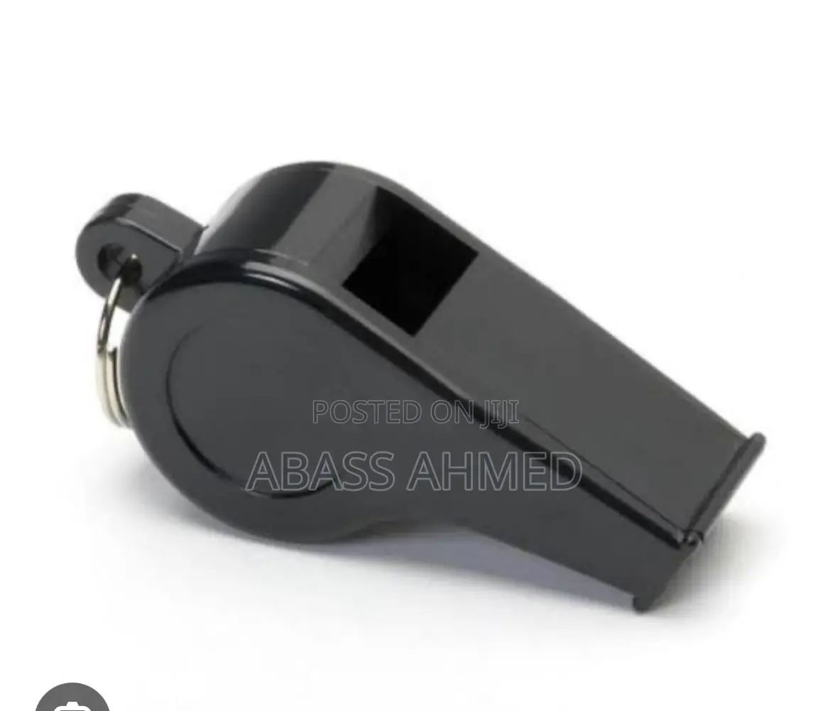 Black Security Whistle Plastic 12 Pcs