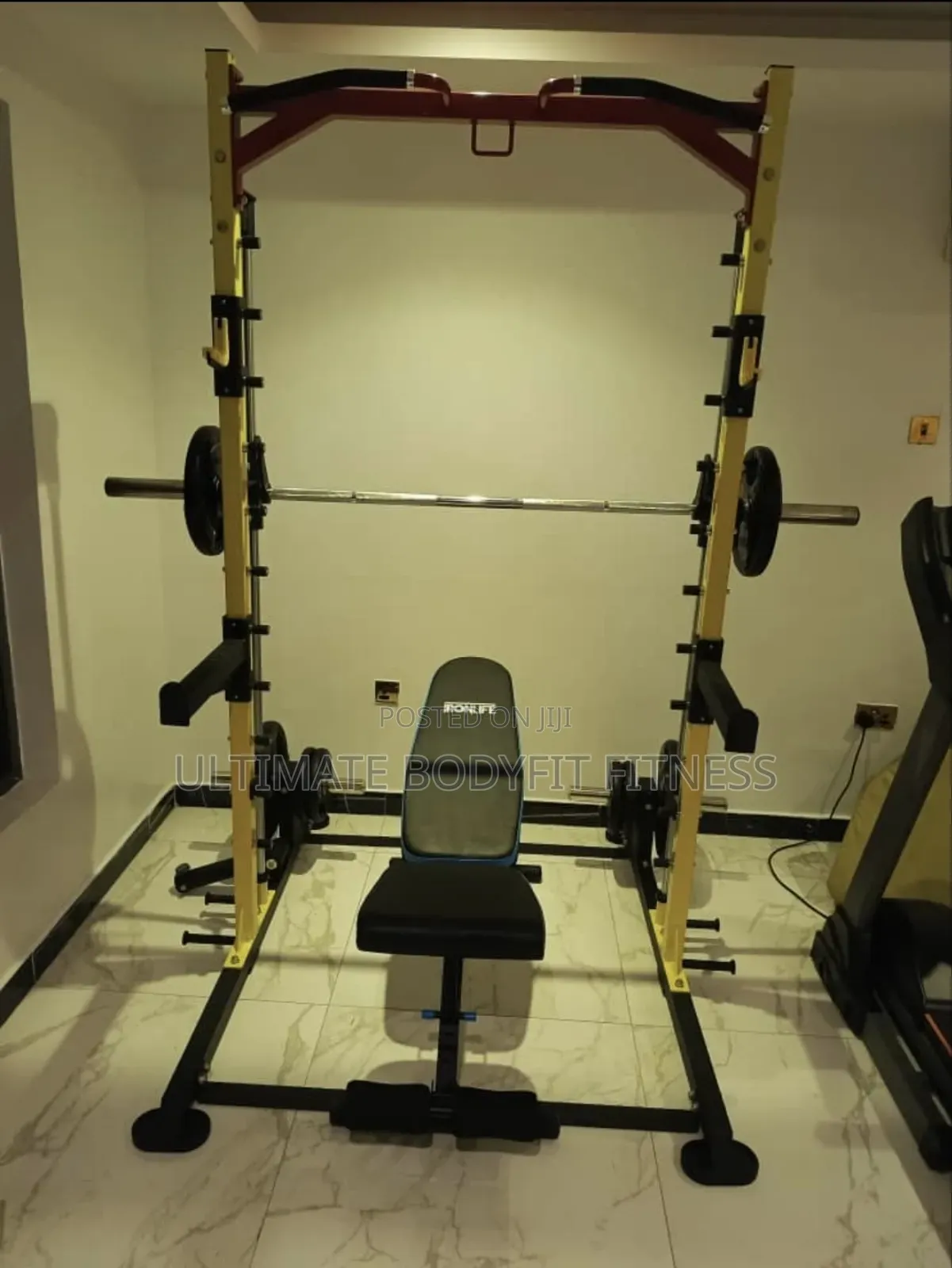 Brand New Squat Rack With Adjustable Workout Bench Exercise