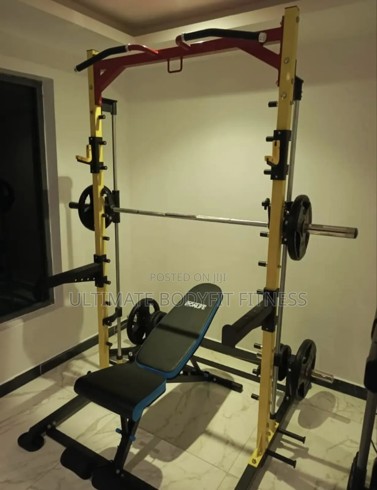 Brand New Squat Rack With Adjustable Workout Bench Exercise