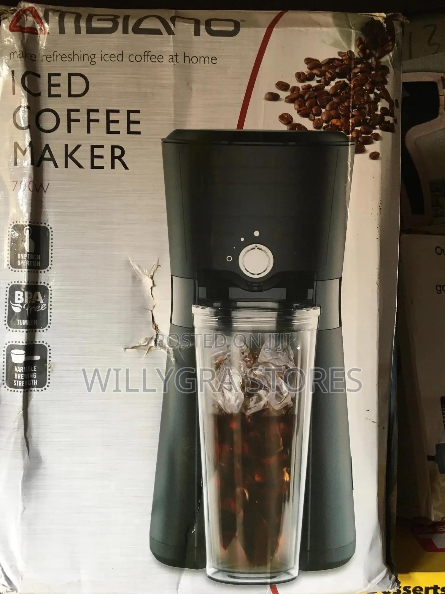 Ambiano Iced Coffee Maker With 25 Fl Oz. Reusable Tumbler